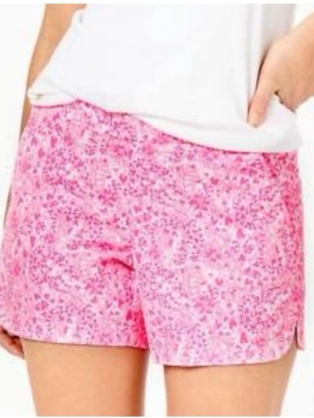 NEW Lilly Pulitzer Ocean View pull-on shorts in the vibrant "Pink Shandy Invest